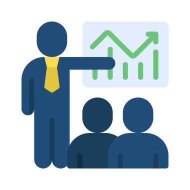 İş Konferansı web simgesi vektör illüstrasyonu