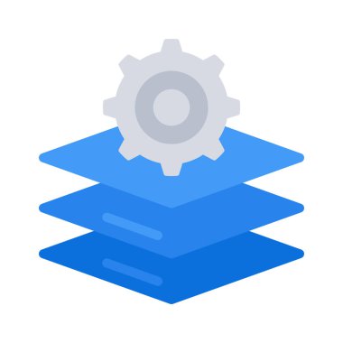 Katmanlı Gelişim Modern simgesinin vektör illüstrasyonu           