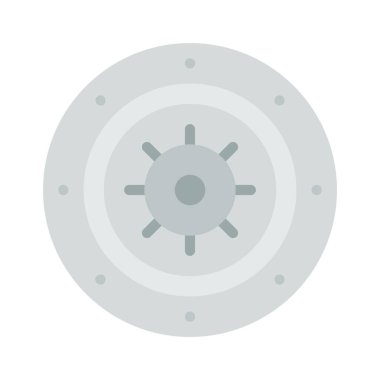 Banka Kasası Kapı simgesi, vektör illüstrasyonu 