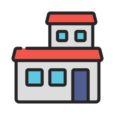 Basit ev simgesi vektör illüstrasyonu