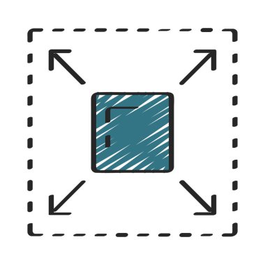 Ölçeklenebilirlik düz simgesi, vektör illüstrasyonu 