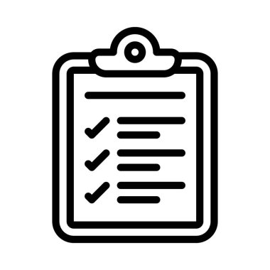 Kontrol listesi vektör simgesi tasarımı, illüstrasyon 