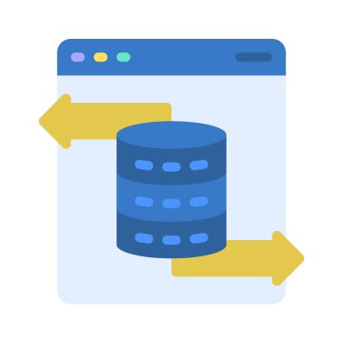 Veri Aktarım simgesi, vektör illüstrasyonu  