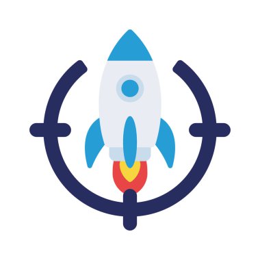  Başlangıç Hedefleri simgesi, vektör illüstrasyon tasarımı