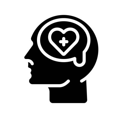 Ruh Sağlığı Web simgesi vektör illüstrasyonu