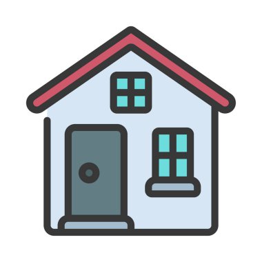 Basit ev simgesi vektör illüstrasyonu