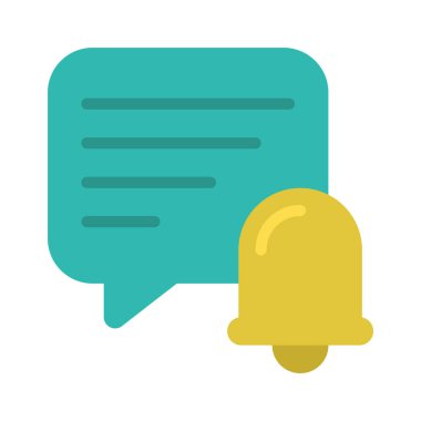 bildirim çanı simgesi, vektör illüstrasyonu basit tasarım