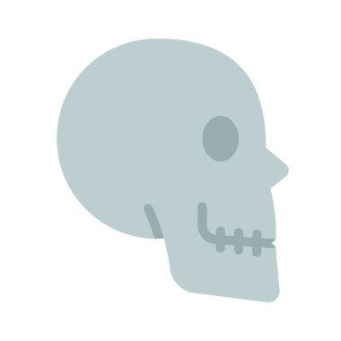 insan kafatasının düz simgesi