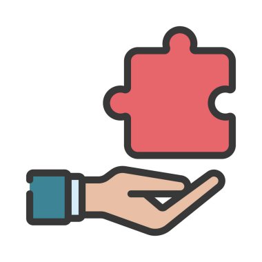 Çözüm simgesi vektör illüstrasyon tasarımı