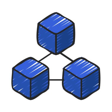 Engelleme zinciri vektör çizgisi simgesi tasarımı
