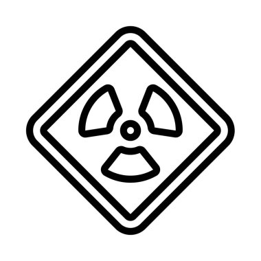 Radyasyon Web simgesi vektör çizimi