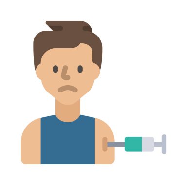 Aşı şırıngası izole edilmiş simge tasarımı