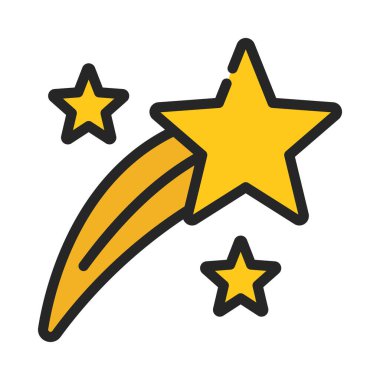 yıldız vektörü düz renk simgesi