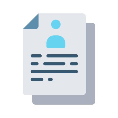 Profil Belgesi simgesi, vektör illüstrasyonu