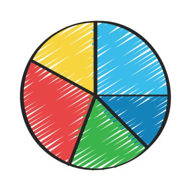 Turta çizelgesi beyaz arkaplanda izole edilmiş. Mali ve iş konsepti.