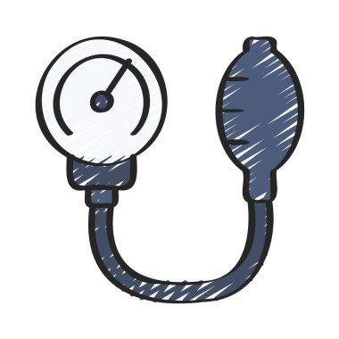 Kan basıncı göstergesi simgesi, vektör illüstrasyonu