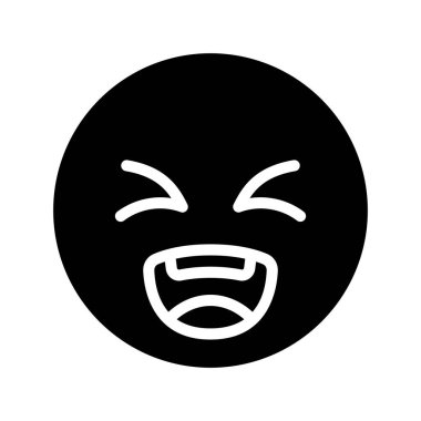 Mutlu Yüz Emoji simgesi, vektör illüstrasyonu