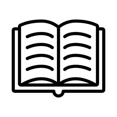 Kitap simgesi aç, vektör illüstrasyonu