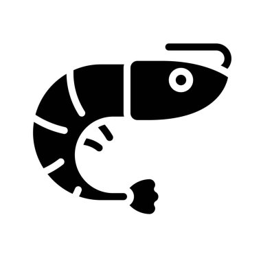 Karides ağ simgesi vektör illüstrasyonu