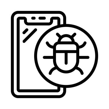 hata ve telefon simgesi, vektör illüstrasyonu