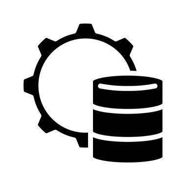 Veri Yönetimi simgesi, vektör illüstrasyonu  