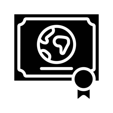 Sertifika simgesi, vekto illüstrasyonu