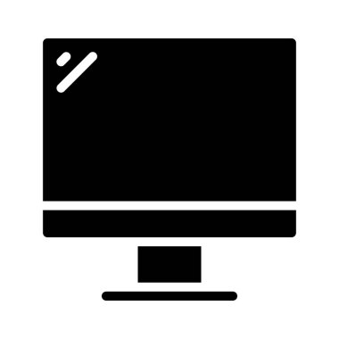 PC bilgisayar simgesi, vektör illüstrasyonu 