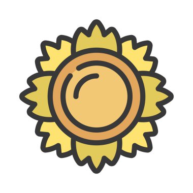 Coreopsis düz simgesi, vektör illüstrasyonu 