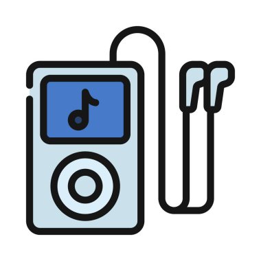 mp3 oynatıcı simge vektör illüstrasyon tasarımı