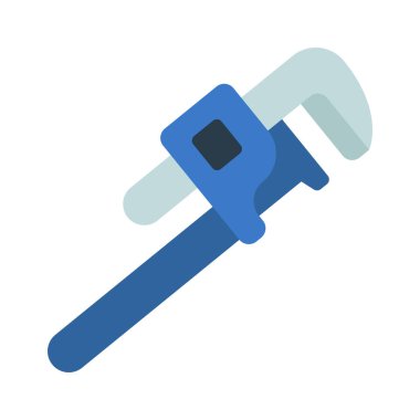 Boru Anahtarı düz simgesi, vektör illüstrasyonu 