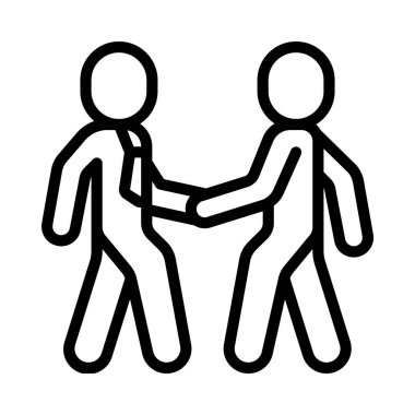 El sıkışma İnsanlar web simgesi düz tasarım, vektör illüstrasyonu