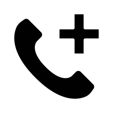 Tıbbi Telefon Çağrısı ikon vektör çizimi 