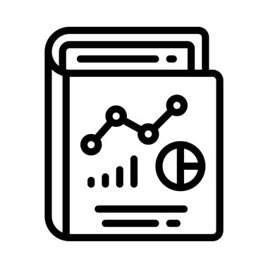 Analiz Kitabı simgesi, vektör illüstrasyonu