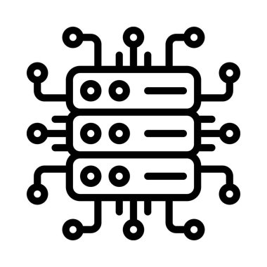sunucu web simgesi vektör illüstrasyonu