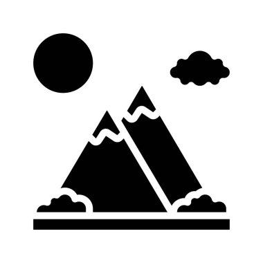 dağ ikonu vektör illüstrasyonu