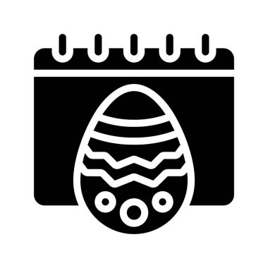 Paskalya tarihi simgesi, vektör illüstrasyonu
