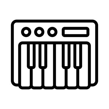 Müzik Klavyesi ikon vektör illüstrasyon tasarımı