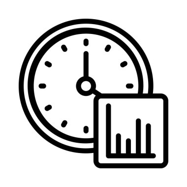 Zaman Veri simgesi, vektör illüstrasyonu  