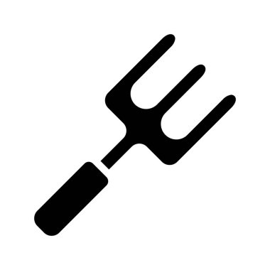 Bahçe çatal düz simgesi, vektör çizim 