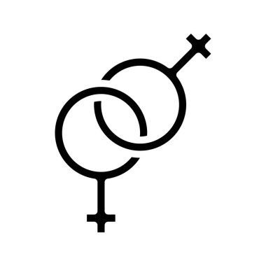 Cinsiyet ağ ikonu vektör illüstrasyonu
