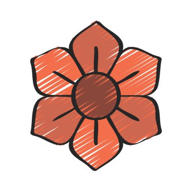 Lilly çiçeğini aç, vektör çizgisi simgesi