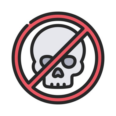 Hacking düz simgesi, vektör illüstrasyonu yok 