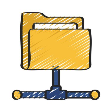 Dizin Sunucusu simgesi, vektör illüstrasyonu 