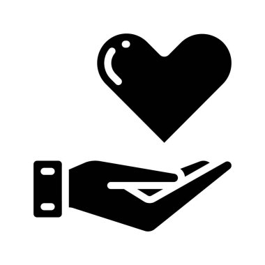 El ele tutuşan kalp vektörü çizimi tasarımı