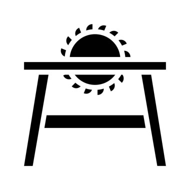 Saw Aracı Web simgesi vektör illüstrasyonu