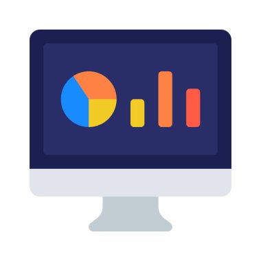 Bilgisayar Grafikleri simgesi, vektör illüstrasyonu 