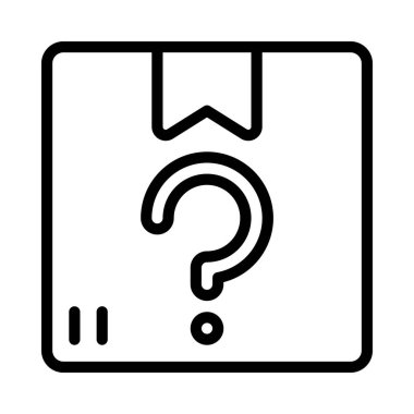 Gizem Kutusu Bırakma simgesi, vektör illüstrasyonu 