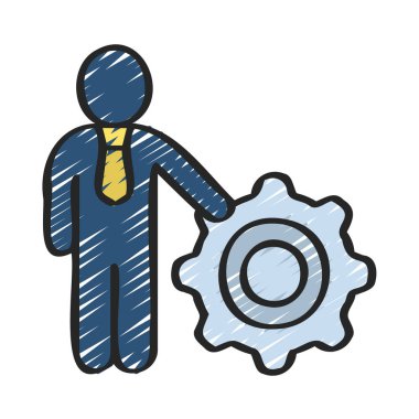 Yönetici simgesi vektör illüstrasyon tasarımı