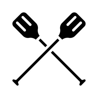 Kano Paddles düz simgesi, vektör illüstrasyonu 