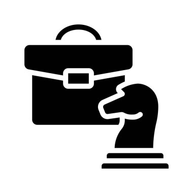 İş Stratejisi Web simgesi vektör illüstrasyonu